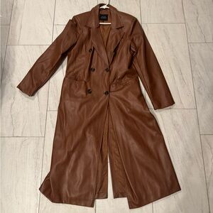 Avec Les Filles Brown Trench Coat